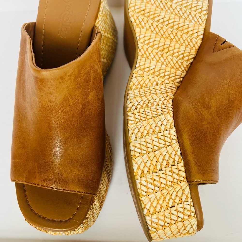 NEW! Seychelles Tulip Leather Wedge Slip On Sandal - Picture 7 of 9